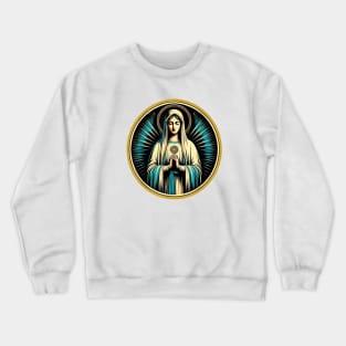 Our Lady of Fatima Rosary Prayer Holy Blessed Mary Catholic Crewneck Sweatshirt